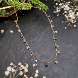 Gargantilla de gold filled 14 kt  y gemas