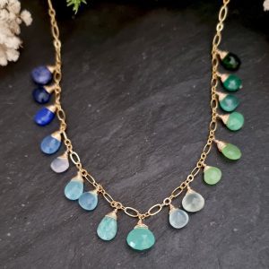 Gargantilla mix briolettes 6