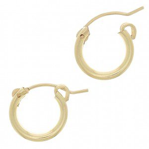 Pendientes de aro gold filled 14 kt